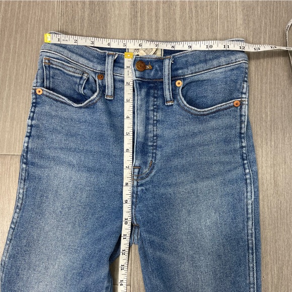 Madewell Stovepipe High Waist Rise Jeans in Ditmas Wash Straight Leg MC539 24 - Picture 12 of 16